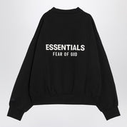 Fear of God Essentials Black fleece cotton logo sweatshirt