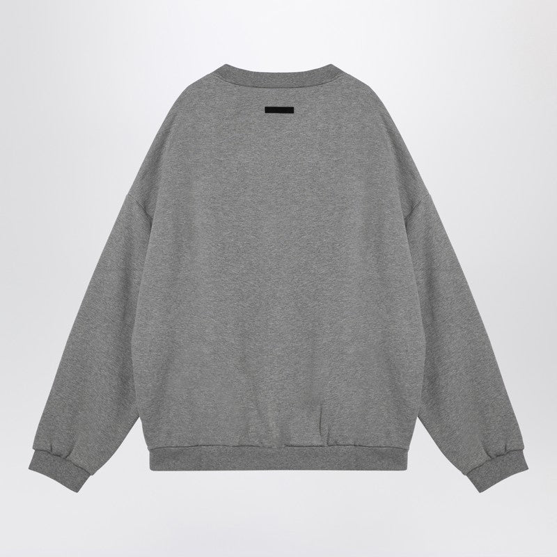 Fear of God Essentials Grey crewneck sweatshirt with logo