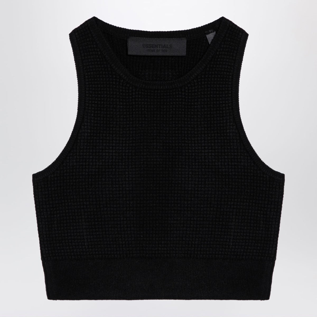 Fear of God Essentials Sporty black honeycomb tank top