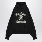 Fear of God Essentials Black hoodie with University logo