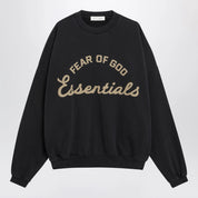 Fear of God Essentials Training 90s black cotton fleece sweatshirt