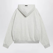 Fear of God Essentials Light grey mélange cotton fleece zip-up sweatshirt