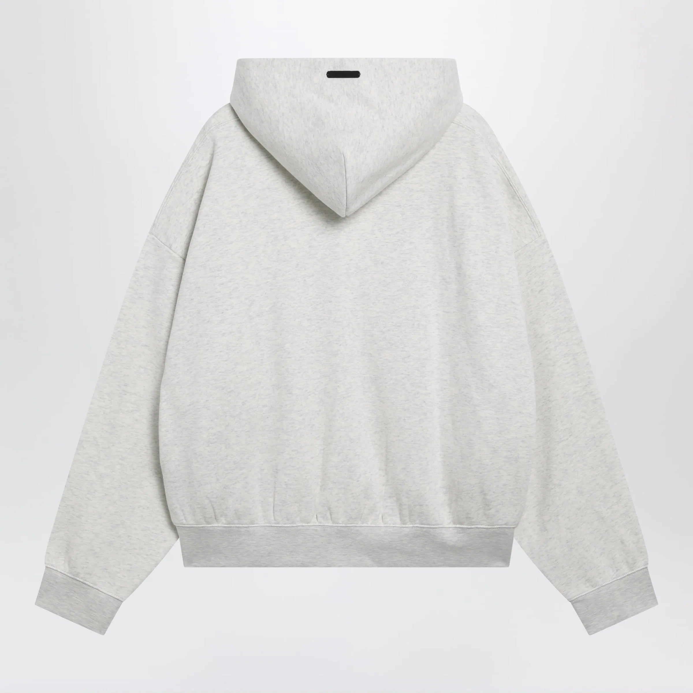 Fear of God Essentials Light grey mélange cotton fleece zip-up sweatshirt