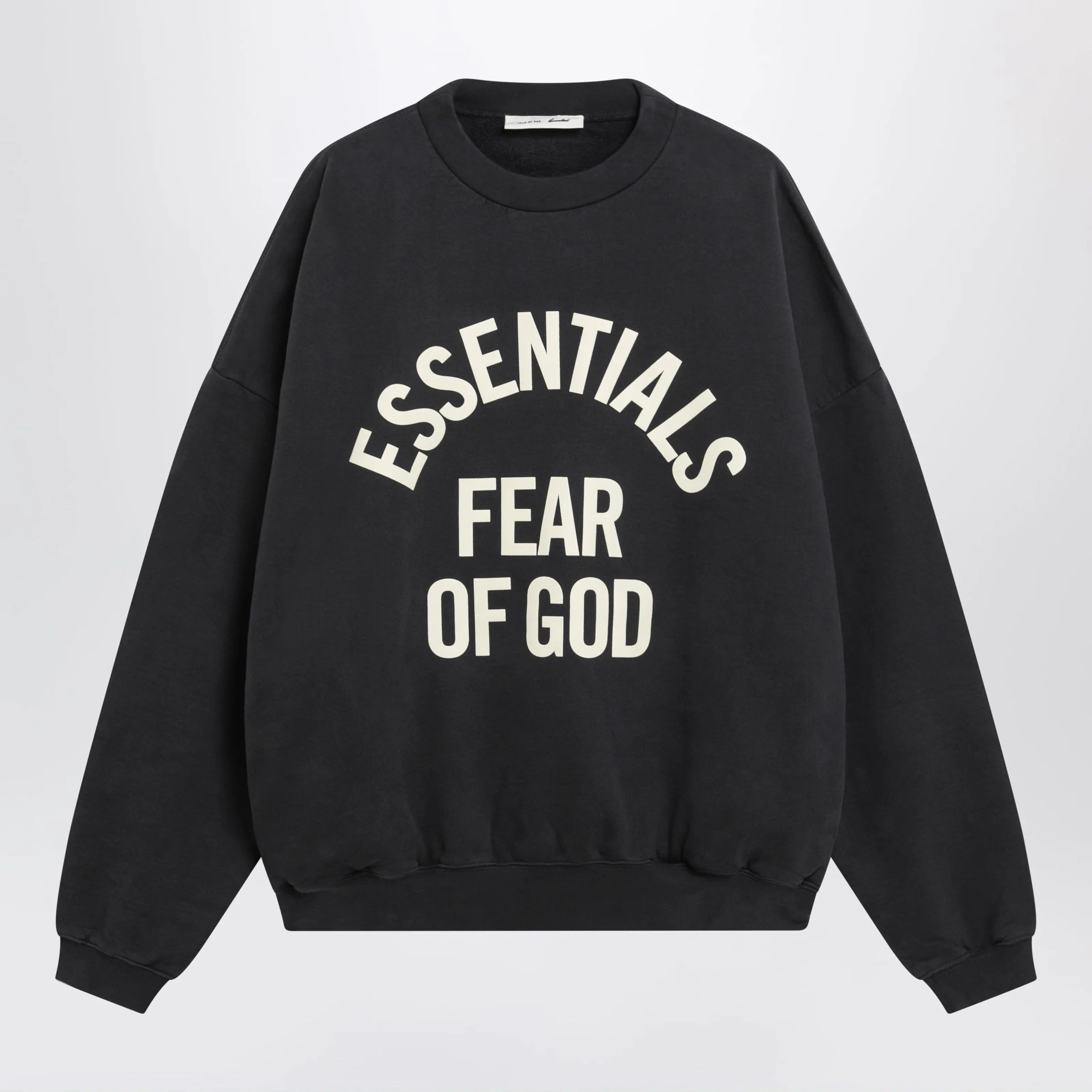 Fear of God Essentials Black cotton crewneck sweatshirt