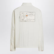 Moncler Genius White Satsuma shacket — canvas & nylon