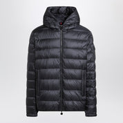 Doudoune courte zippée bleue Moncler