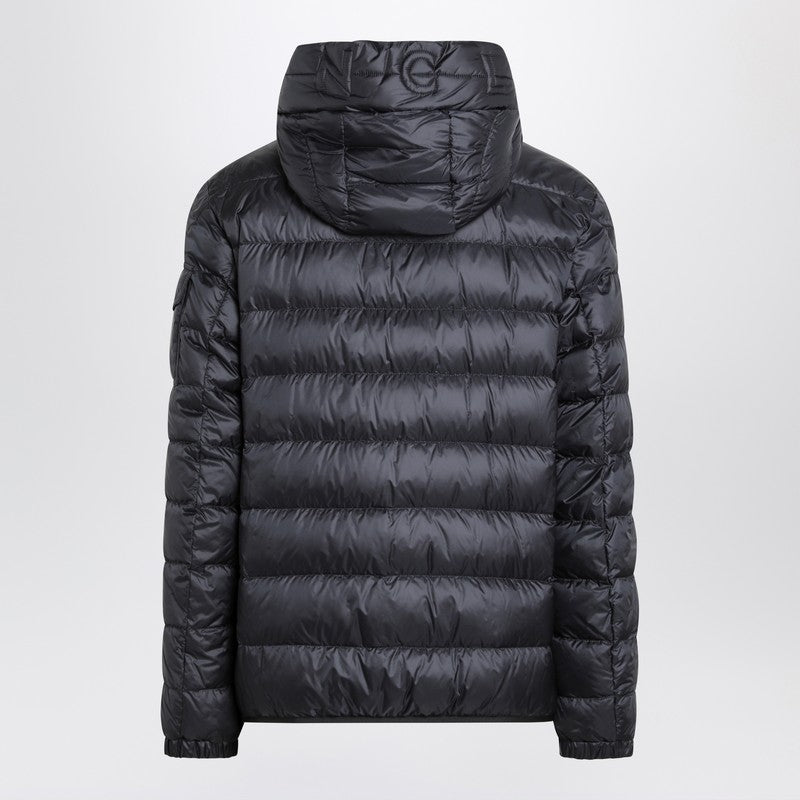 Doudoune courte zippée bleue Moncler
