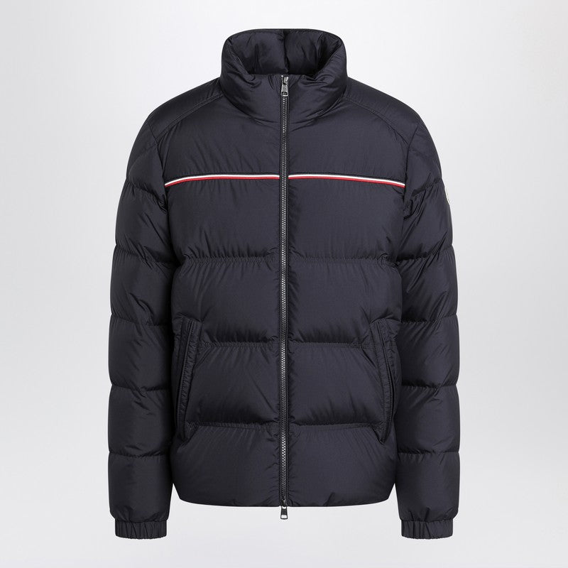 Veste zippée Moncler bleue en duvet