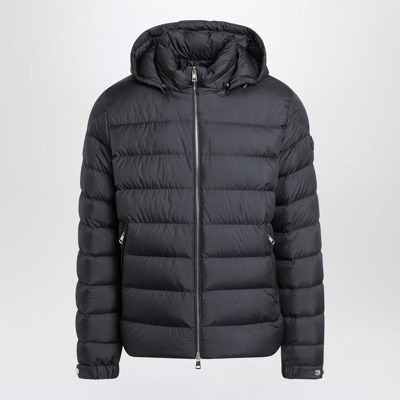 Moncler Black zip jacket — Quilted down jacket for men