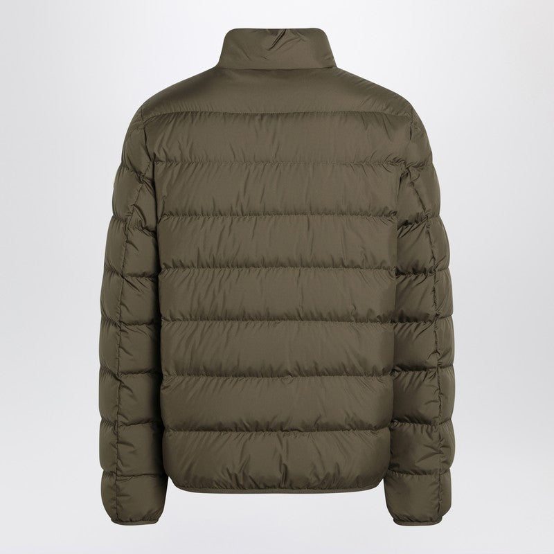 Moncler Khaki Short Zip‑Up Puffer Jacket