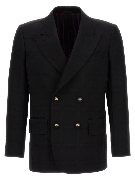 Etro Check Double-breasted Blazer for Men — Jackets