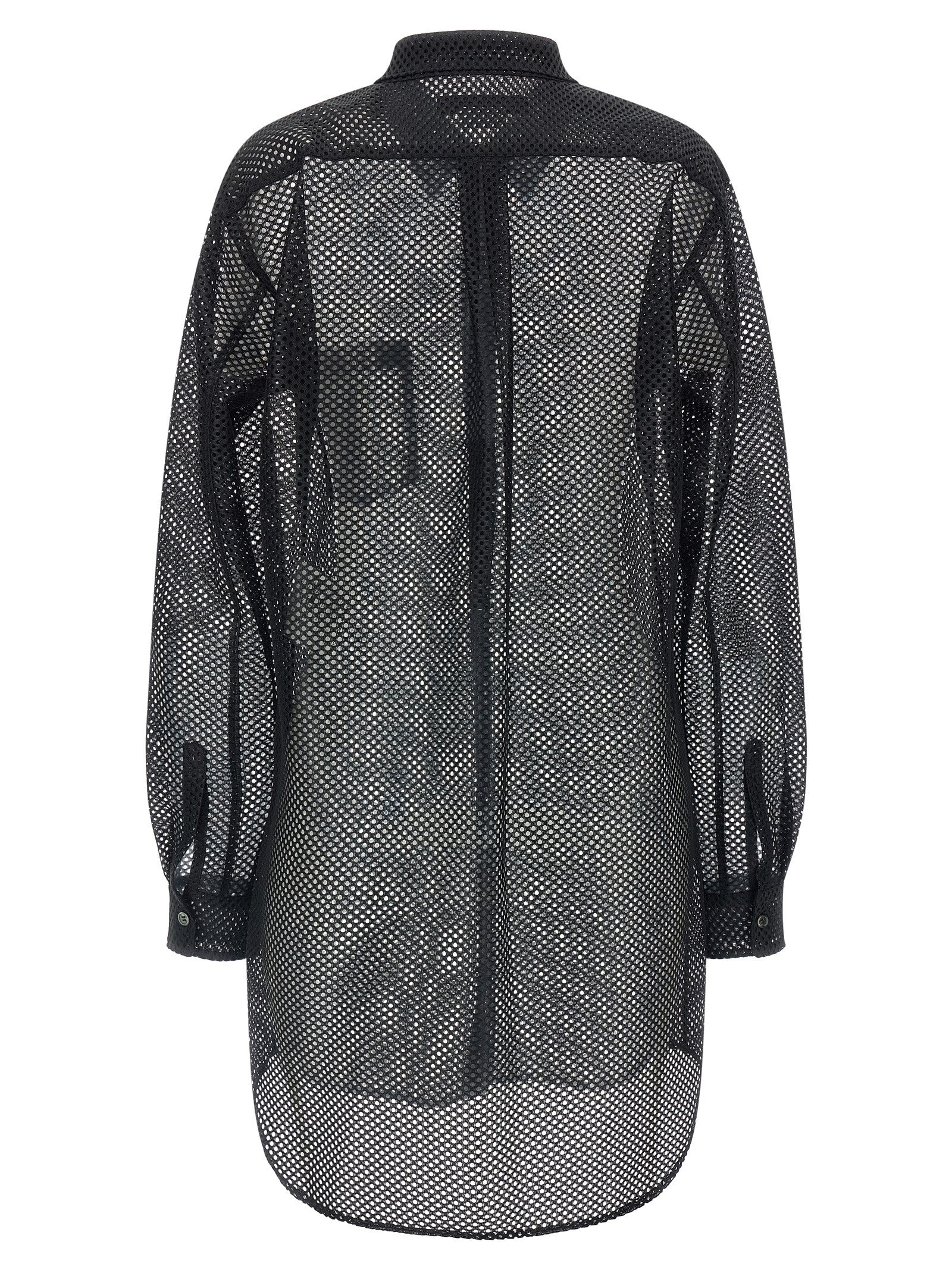 Comme Des Garcons Black Mesh Shirt — Men's Designer Shirt