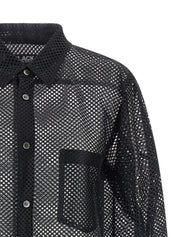 Comme Des Garcons Black Mesh Shirt — Men's Designer Shirt