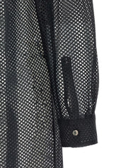 Comme Des Garcons Black Mesh Shirt — Men's Designer Shirt