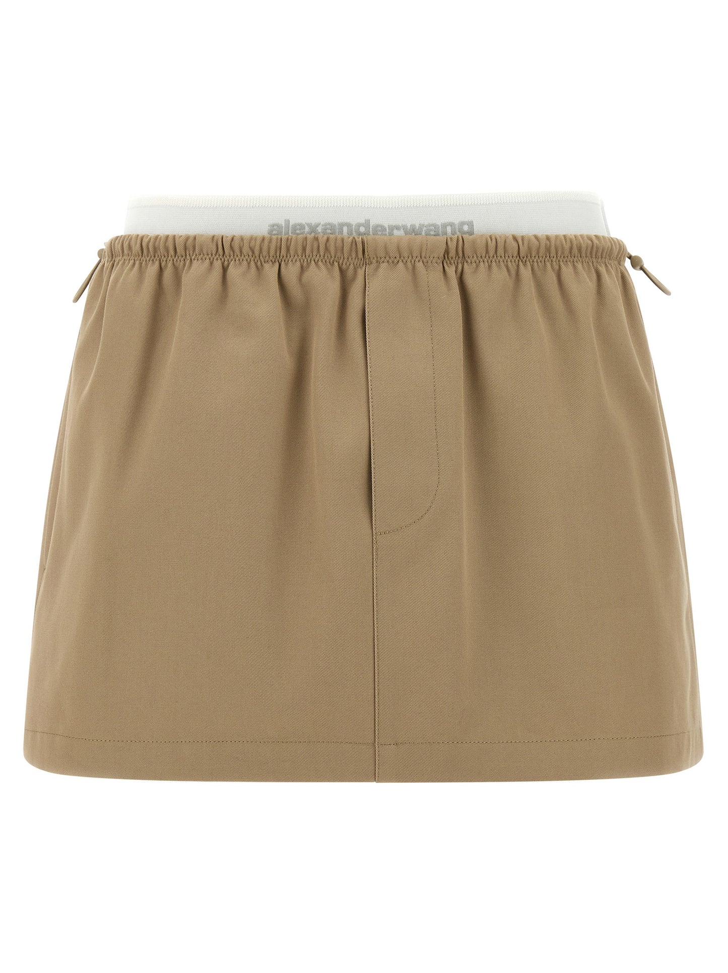 Alexander Wang Double Layer Waist Skirt — Beige Mini