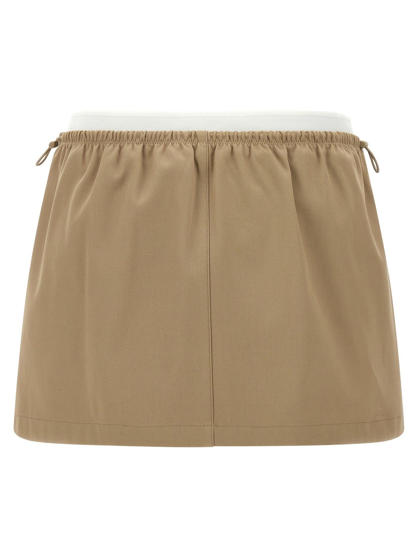 Alexander Wang Double Layer Waist Skirt — Beige Mini