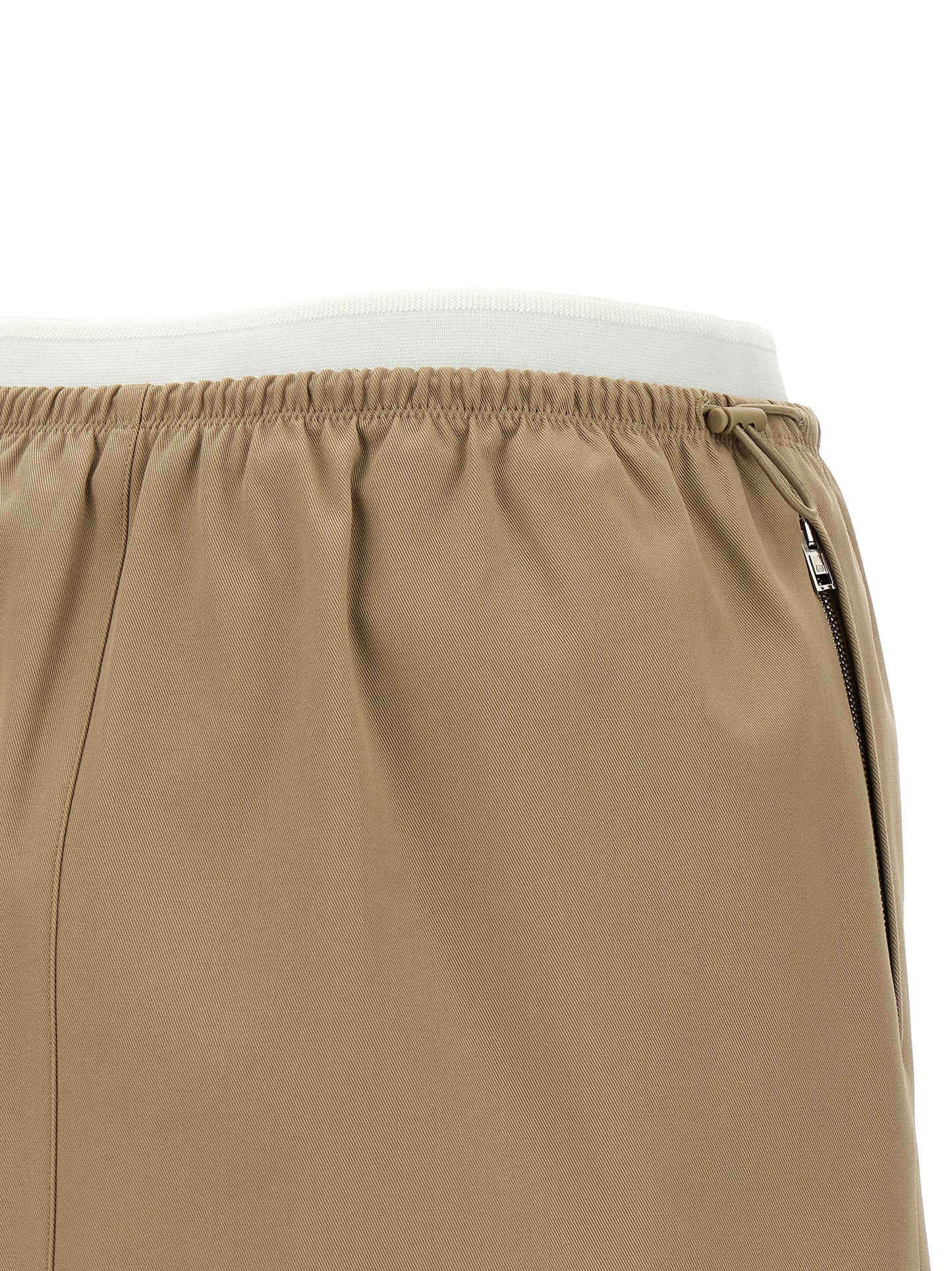 Alexander Wang Double Layer Waist Skirt — Beige Mini
