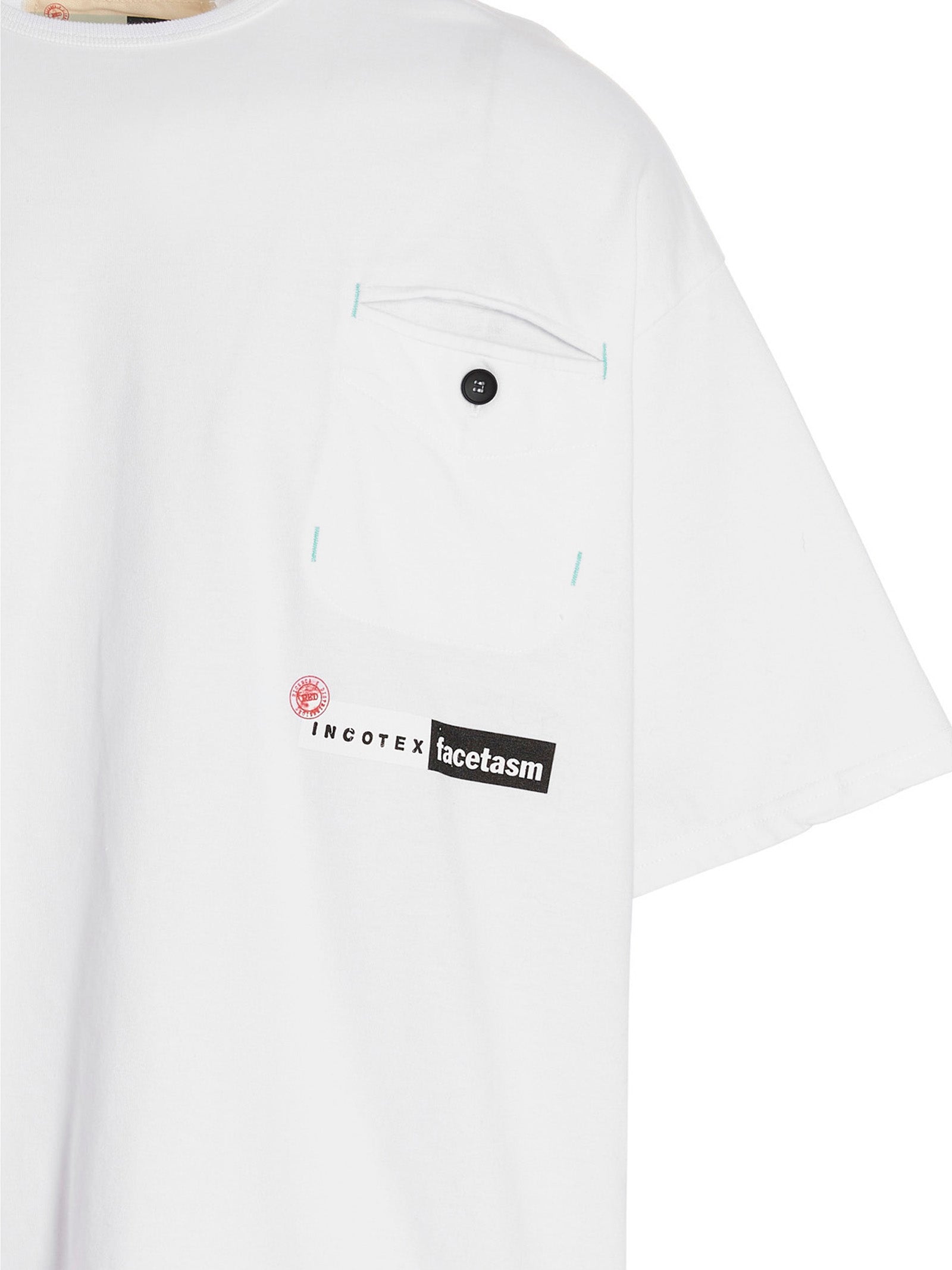 Incotex Red X Facetasm Logo Printed T-shirt