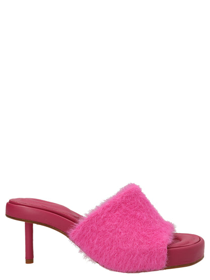 Jacquemus Clay Mules Sandals — Fuchsia Heels 5.5cm