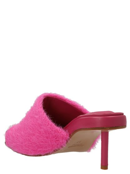 Jacquemus Clay Mules Sandals — Fuchsia Heels 5.5cm