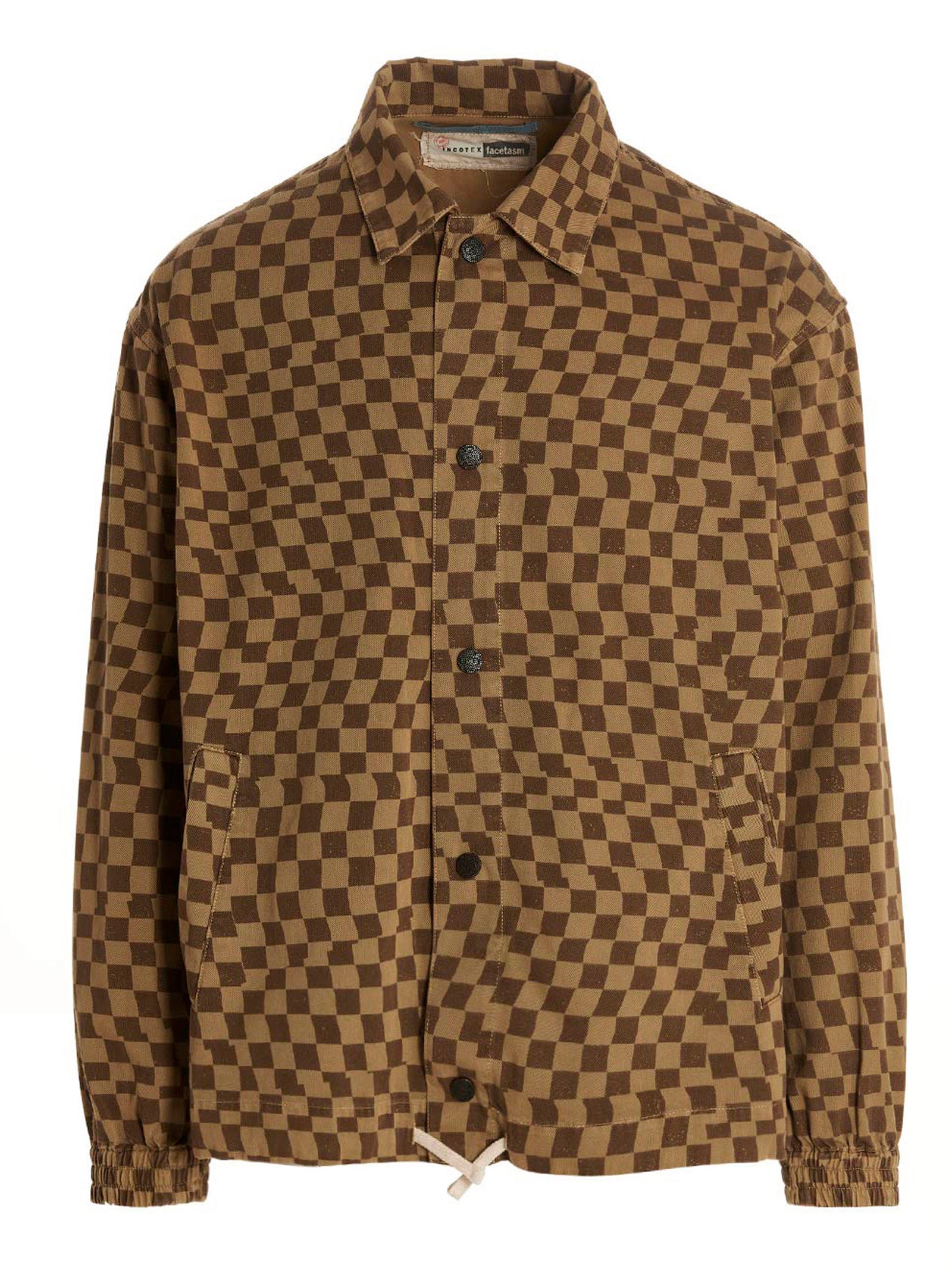 Incotex Red X Facetasm Check Print Overshirt
