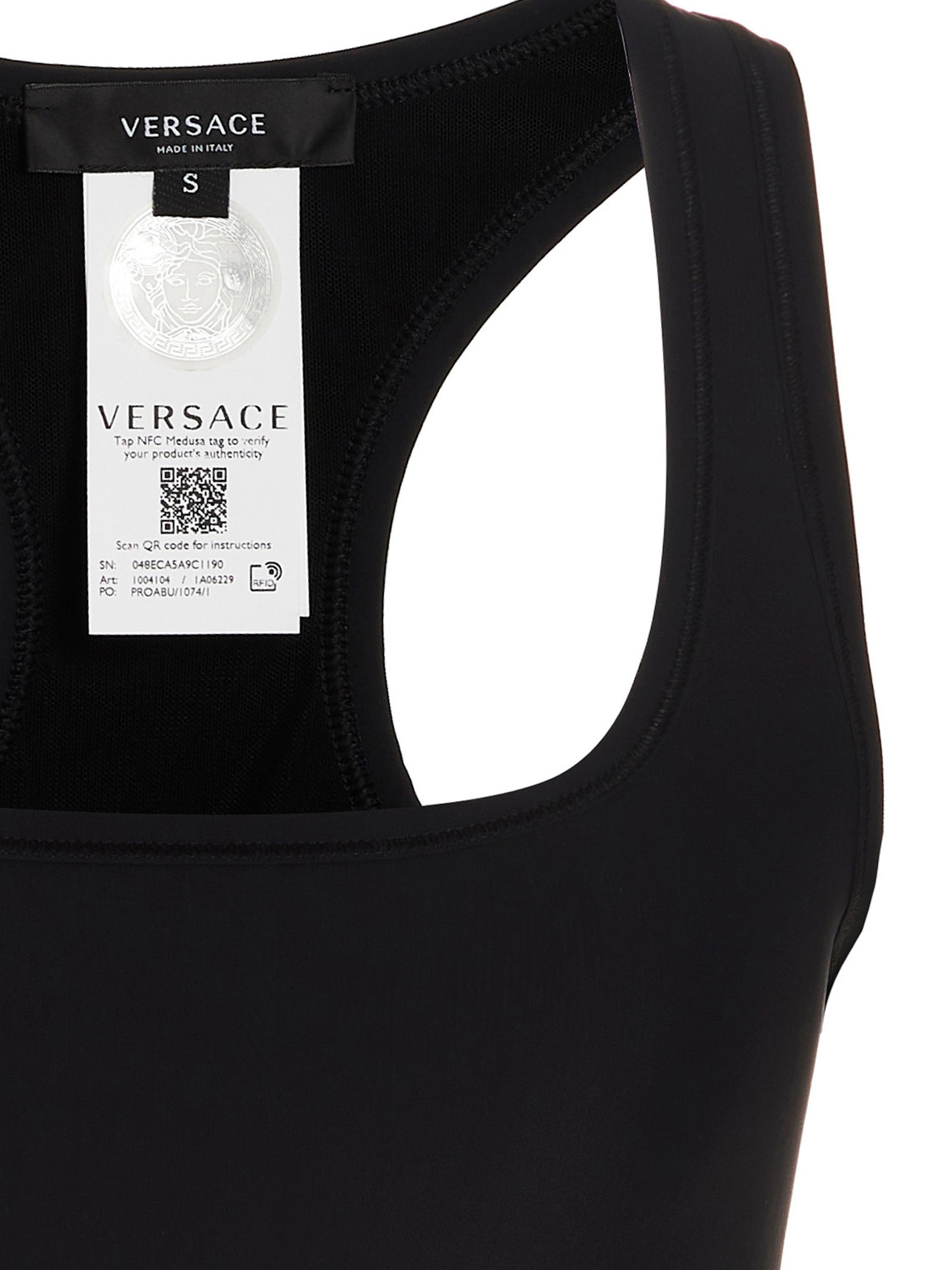 Versace Medusa Sports Top — Women's Black Topwear