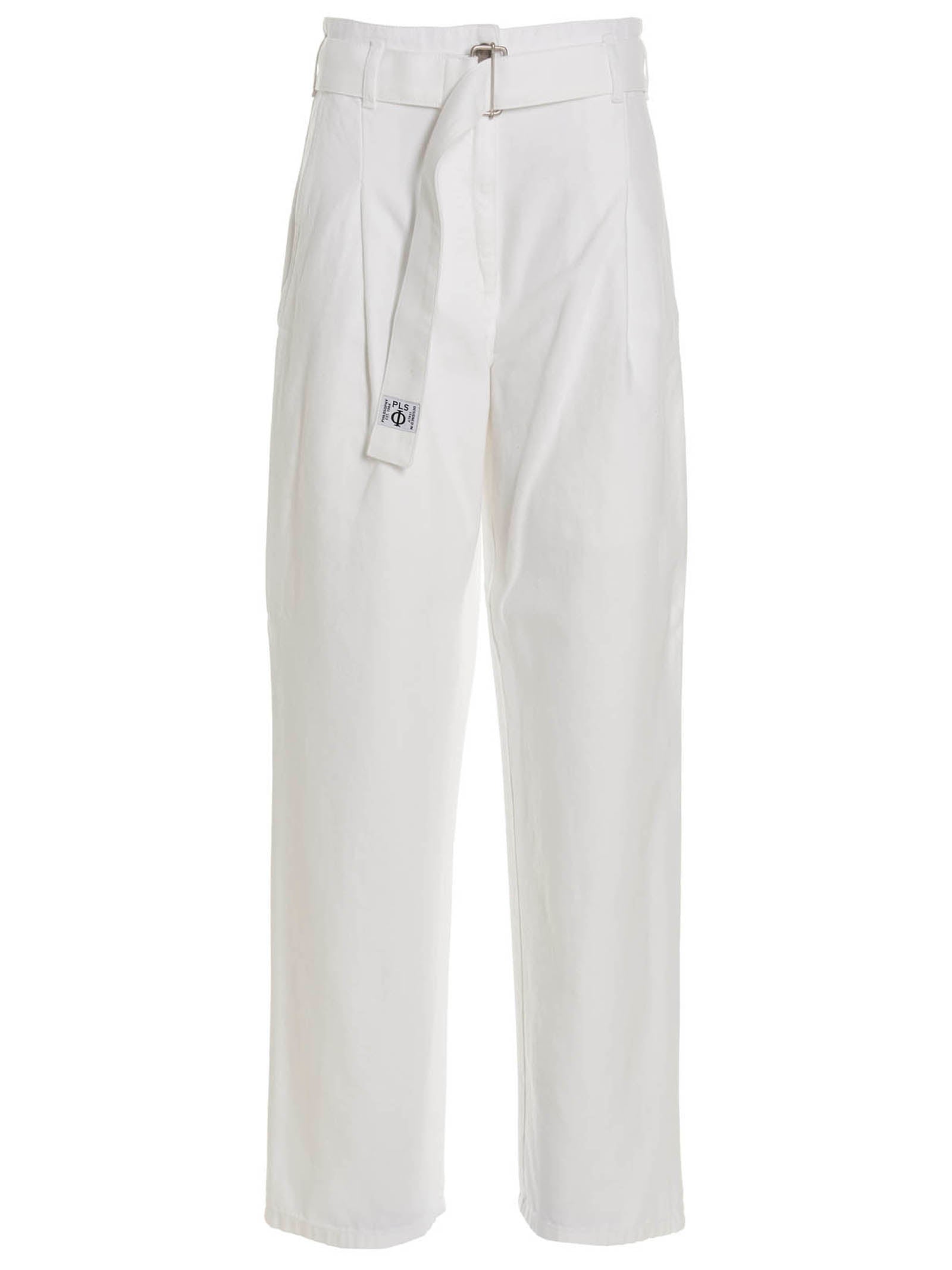 Philosophy Belted Jeans — White Maternity Jeans