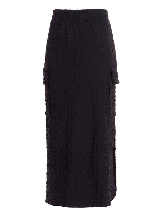 Sunnei Midi Logo Skirt — Blue Stretch Oversize