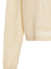 Ramael Bio Cable Dress — White Cotton Oversize Fit