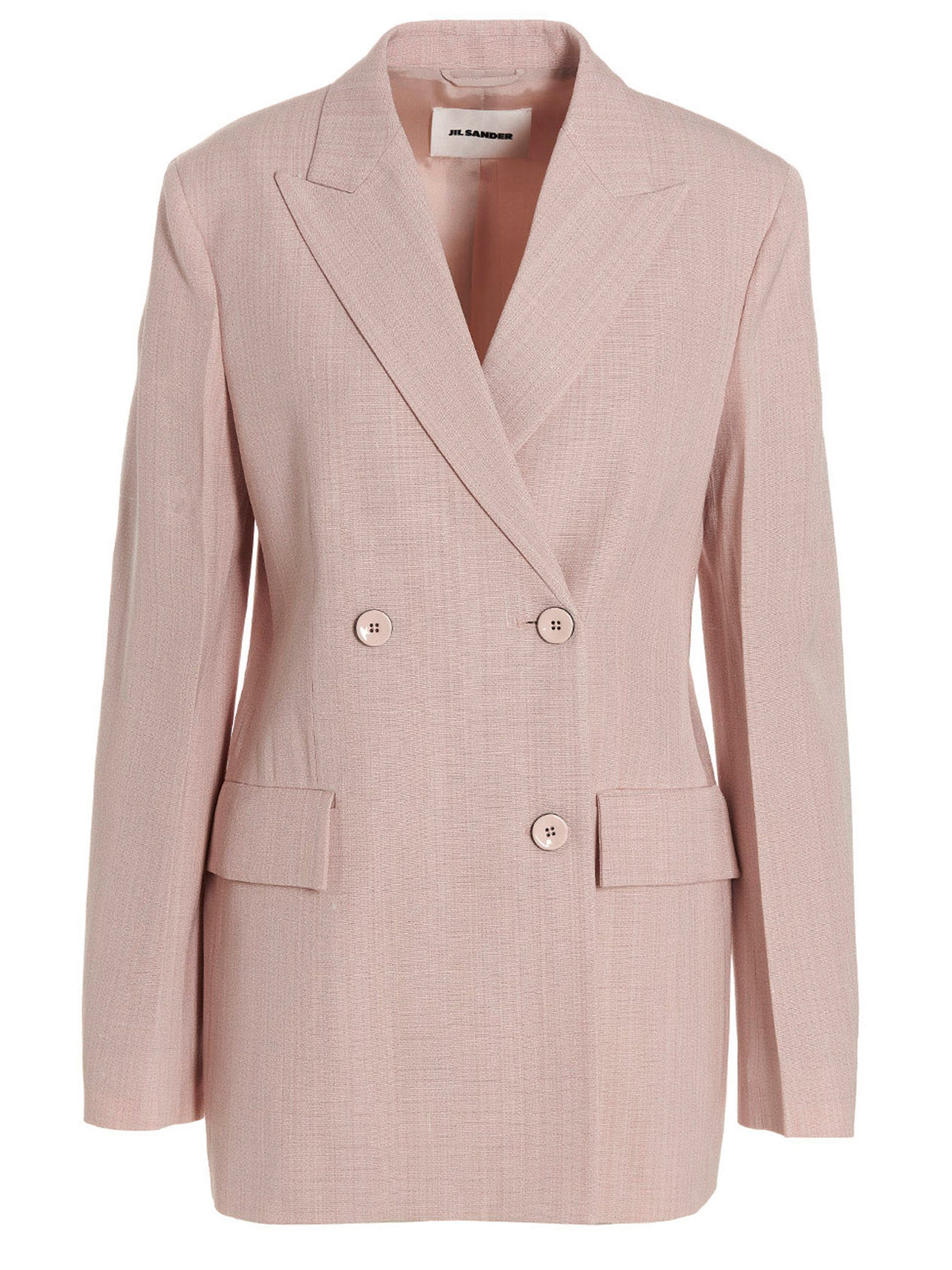 Jil Sander Pink Double-Breasted Blazer Jacket