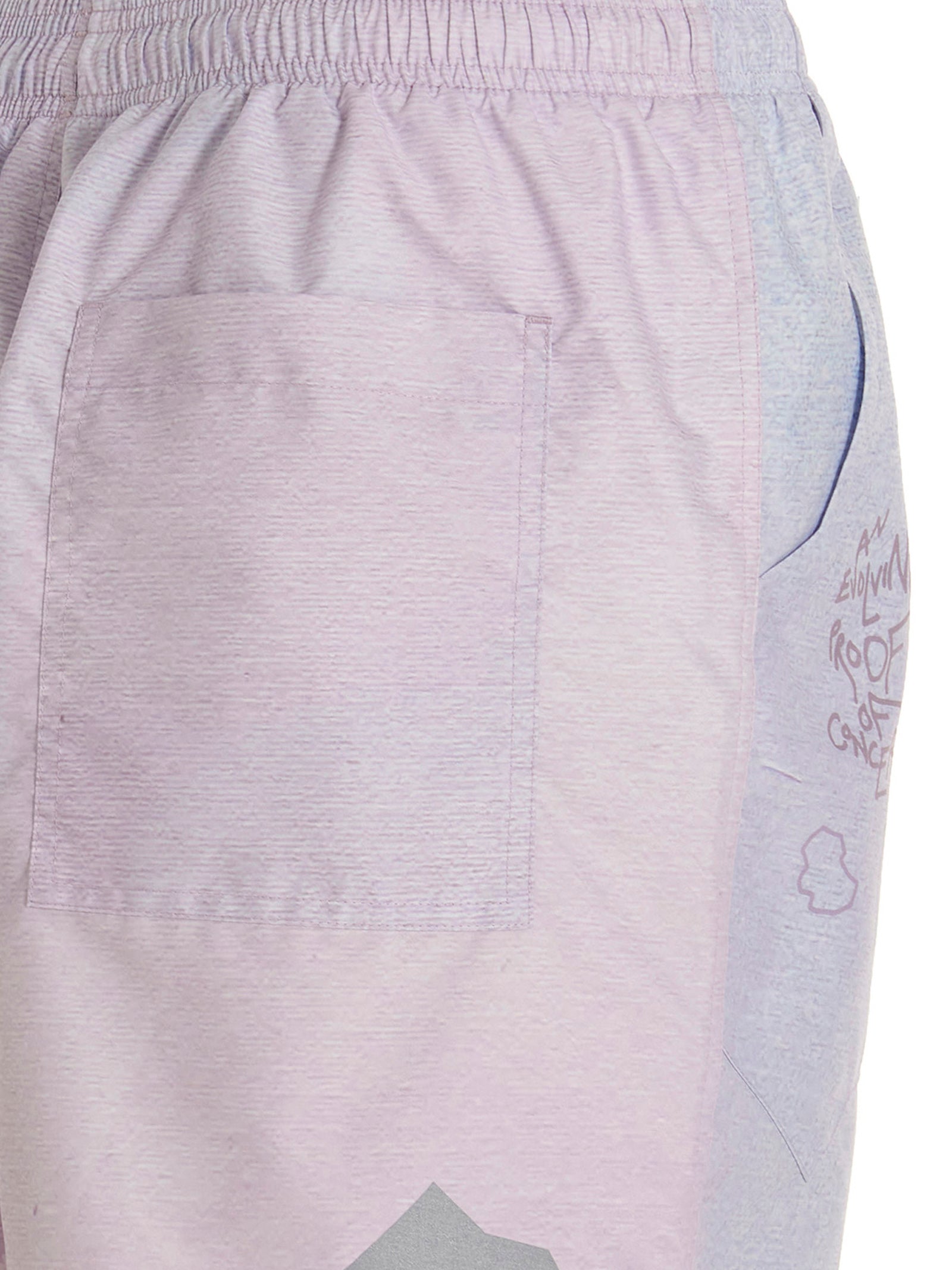 Objects Iv Life Printed Beach Shorts for Men — Purple