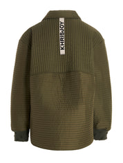 Khrisjoy Quilted Stripes Down Jacket — Men's Green