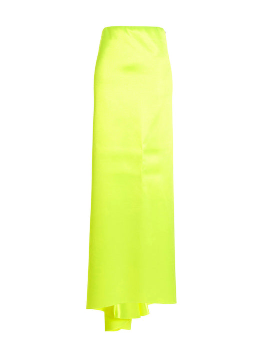 Sportmax Adua Skirt — Yellow Satin Maxi Skirt