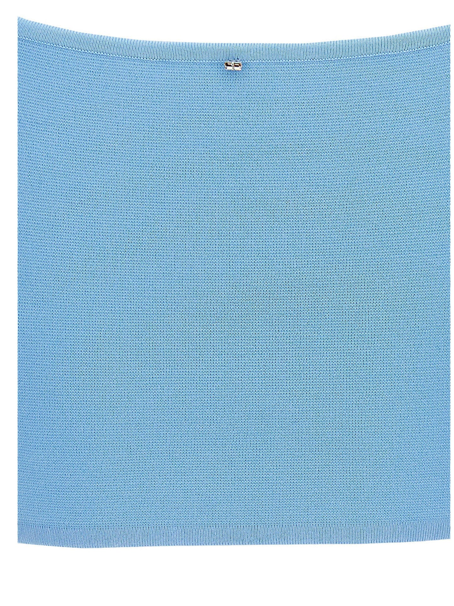 Sportmax Fulmine’ Top — Cropped Knit Top, Light Blue