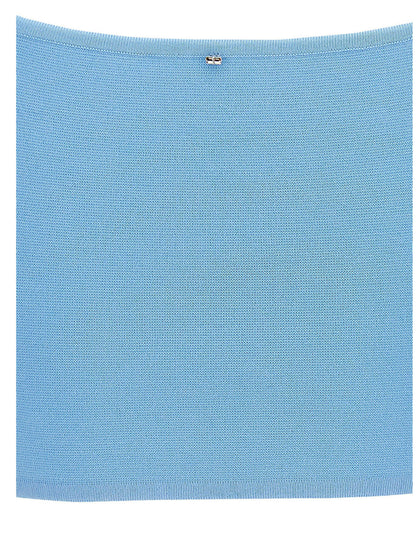 Sportmax Fulmine’ Top — Cropped Knit Top, Light Blue