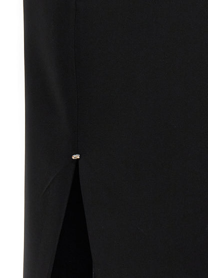 Sportmax Molise One-Shoulder Skirt Dress — Black