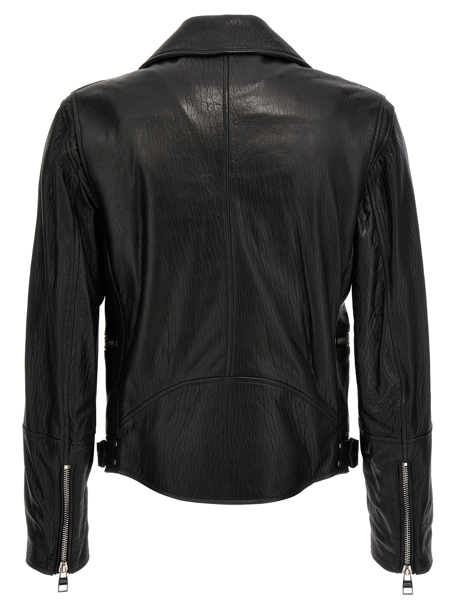 Mcqueen Texture Leather Jacket