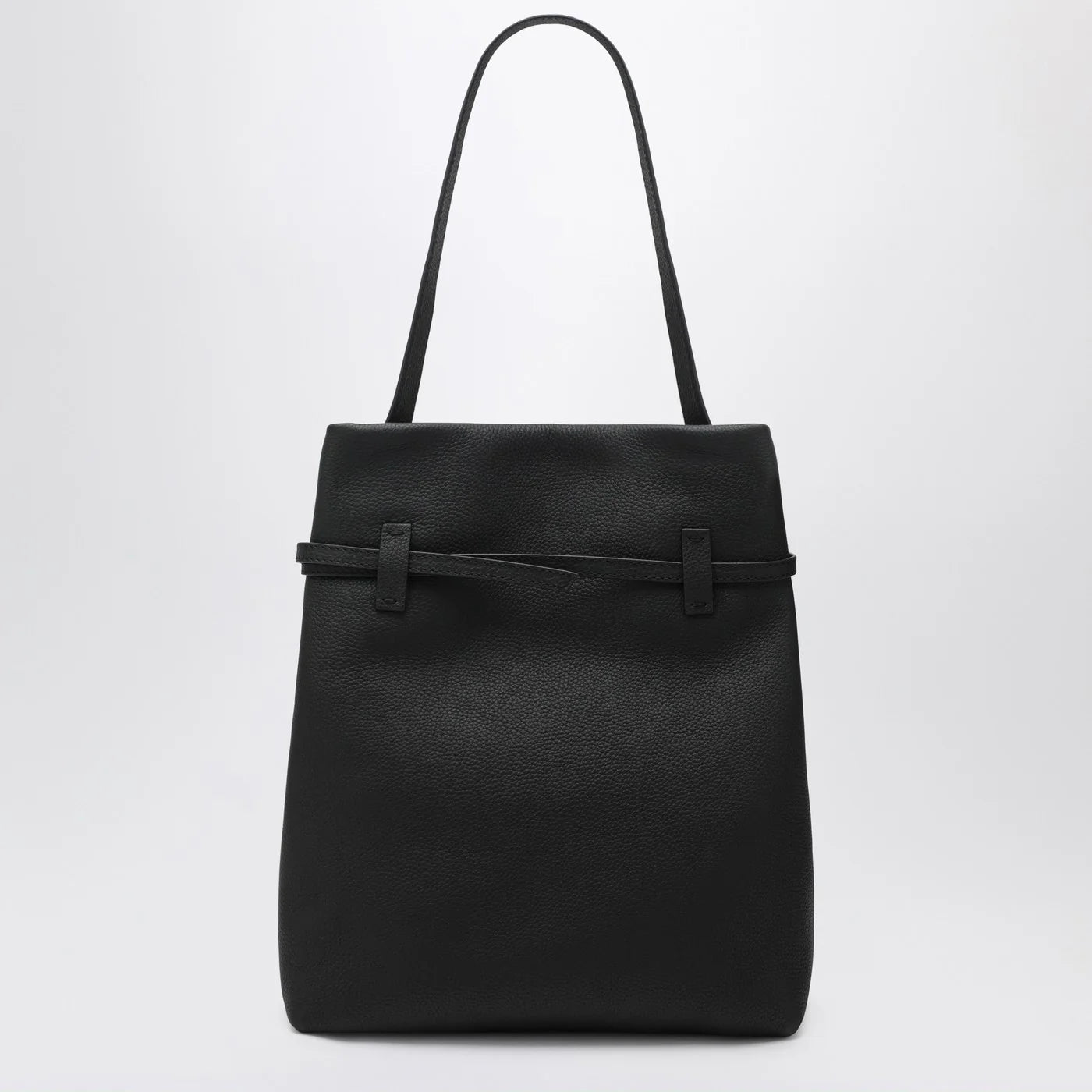 Manu Atelier Tote Du Jour tote bag in black calfskin