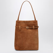 Manu Atelier Tote Du Jour Camel suede tote bag
