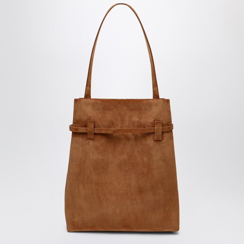 Manu Atelier Tote Du Jour Camel suede tote bag