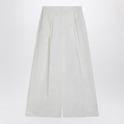 La prenda Pantalón palazzo de algodón blanco