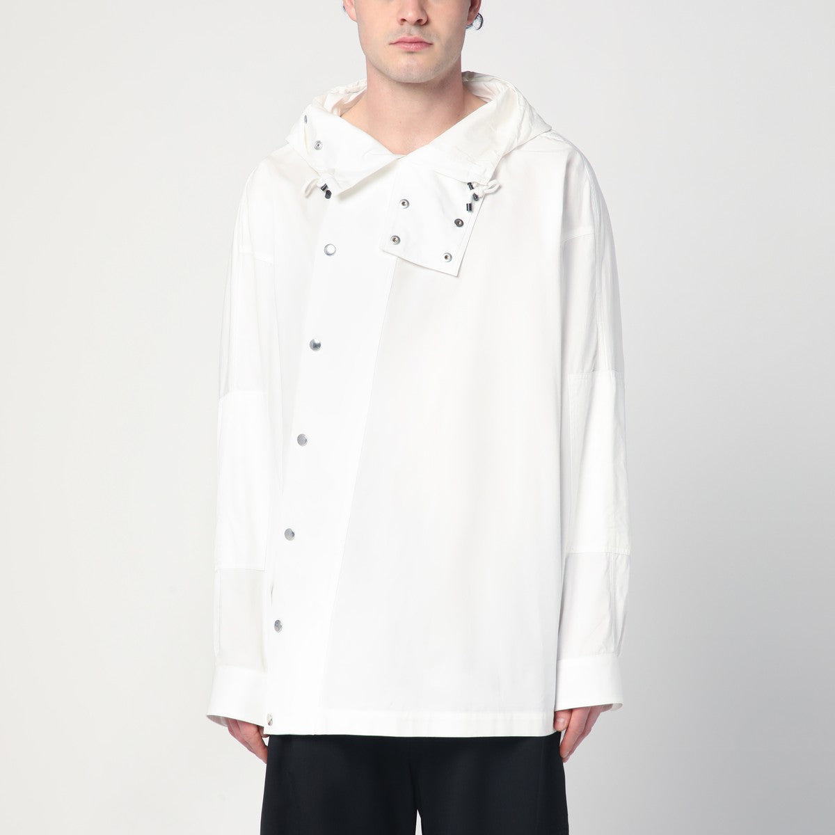 Dries Van Noten White Asymmetric Cotton Shirt