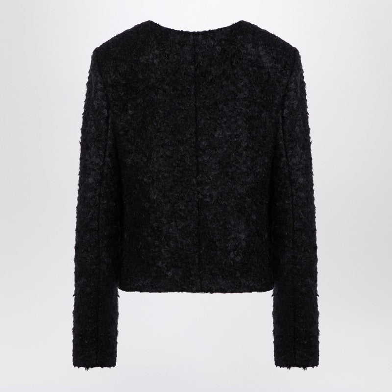 Recycled Wool Blend Black Vienna Jacket