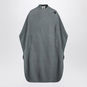 the garment Grey wool-blend cape
