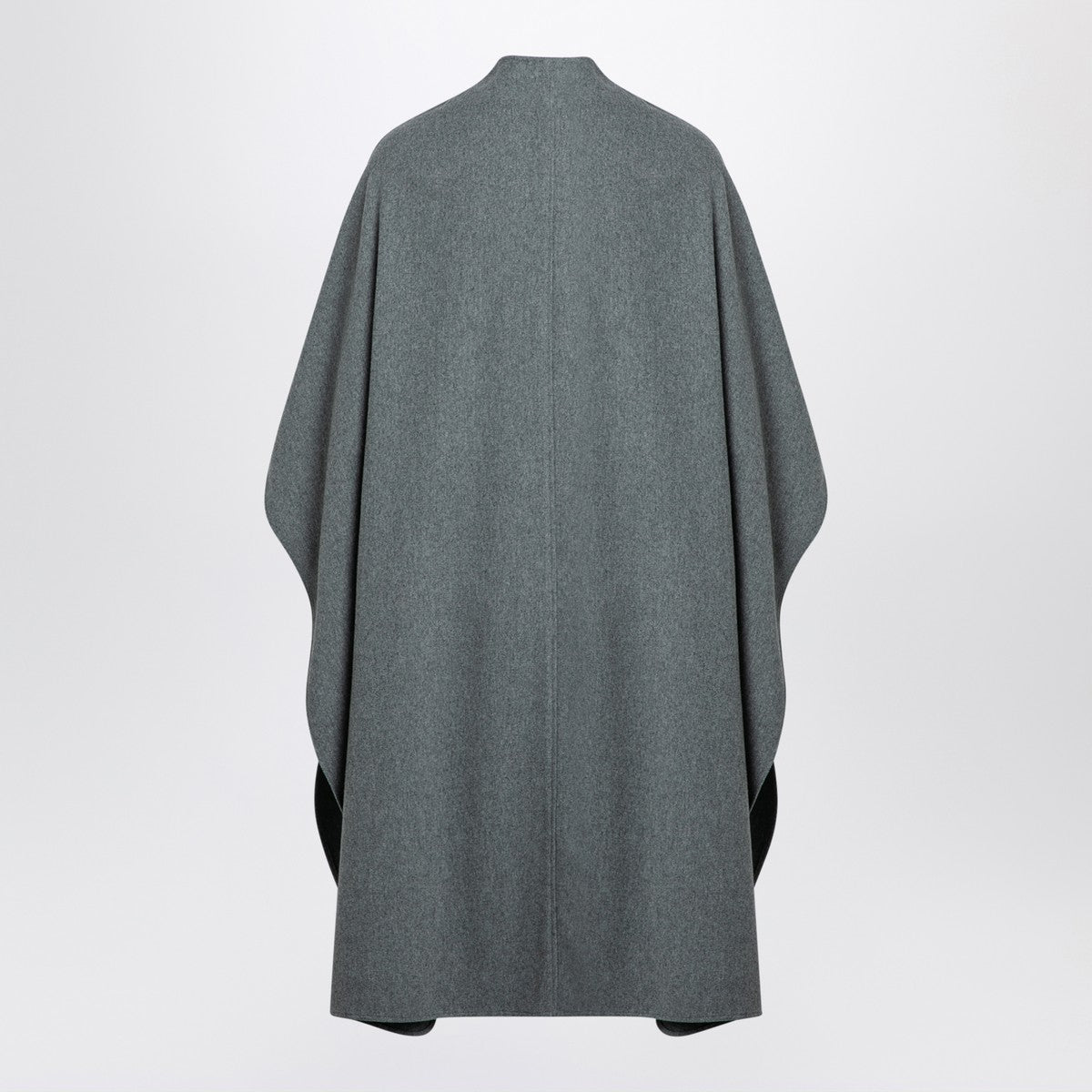 the garment Grey wool-blend cape