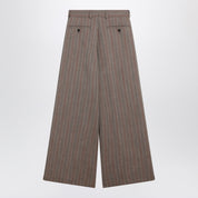 Dries Van Noten Wide-leg pinstripe wool trousers