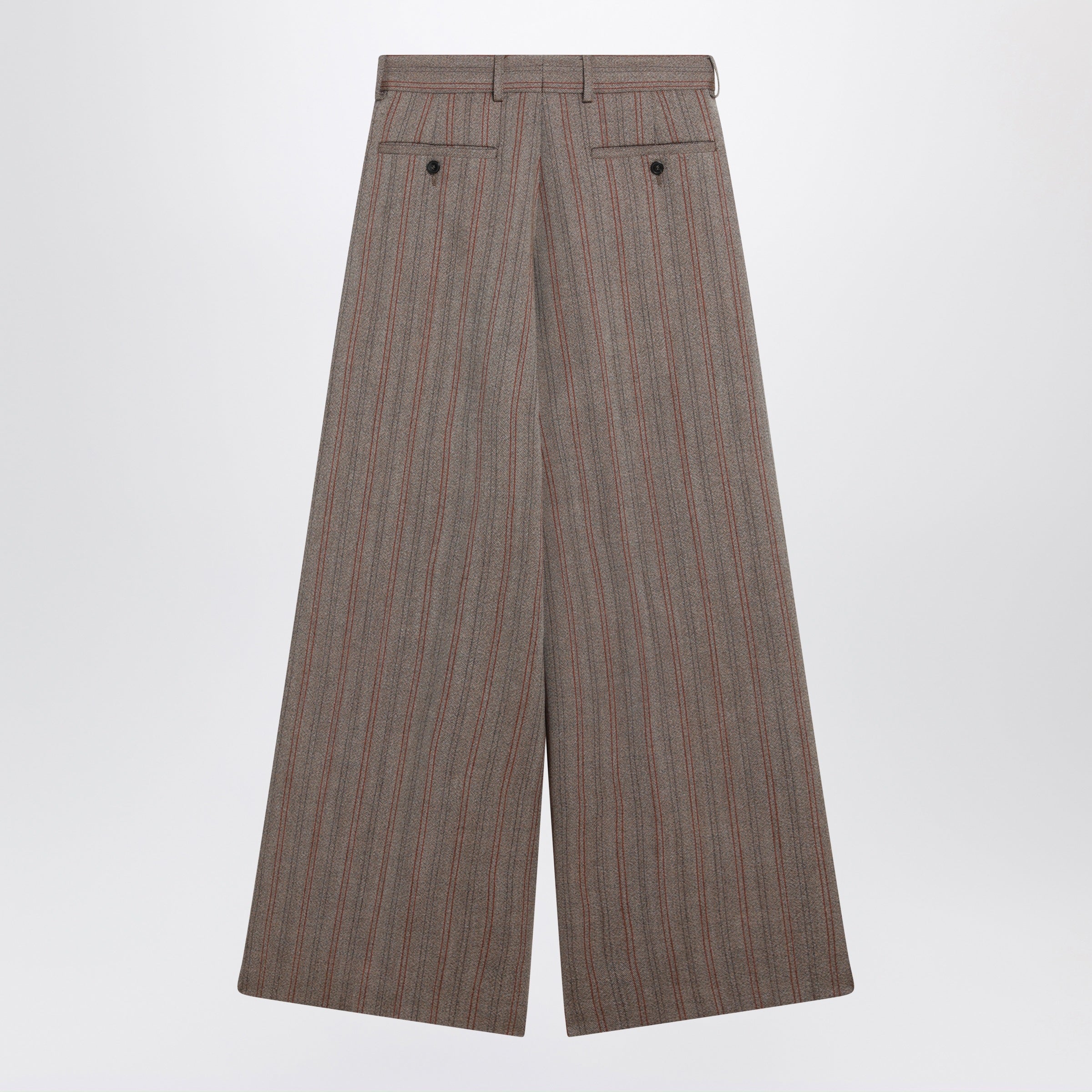 Dries Van Noten Wide-leg pinstripe wool trousers