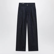 Dries Van Noten Wide-leg indigo blue jeans