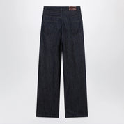 Dries Van Noten Wide-leg indigo blue jeans