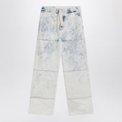 Dries Van Noten light blue jeans with drawstring waist